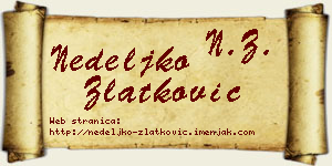 Nedeljko Zlatković vizit kartica